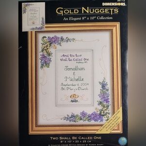 Dimensions Gold Nuggets Elegant Counted Cross Stitch Kit Two Shall Be Called One